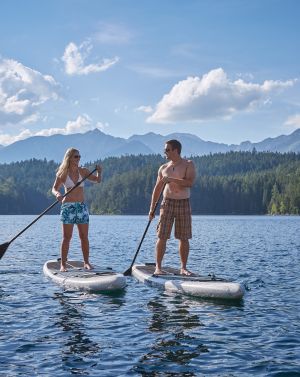 Deine nächste SUP-Fahrt wird legendär! Denn Deine nächste SUP-Fahrt findet in Oberbayern an der Zugspitze genauer gesagt auf dem Eibsee statt!