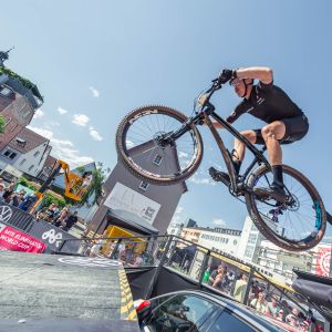Mountainbike Racingteam WorldCup GER Riecker jump, free to use for this article