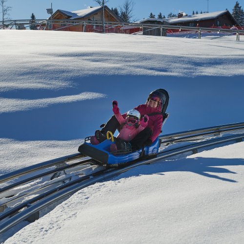 Im Allgäu-Coaster durch die Winterlandschaft sausen