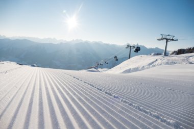 Frisch präparierte Piste